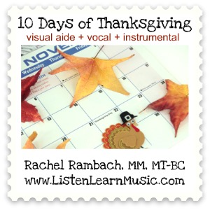 Thanksgiving Goodies: Song + Visual Aide 